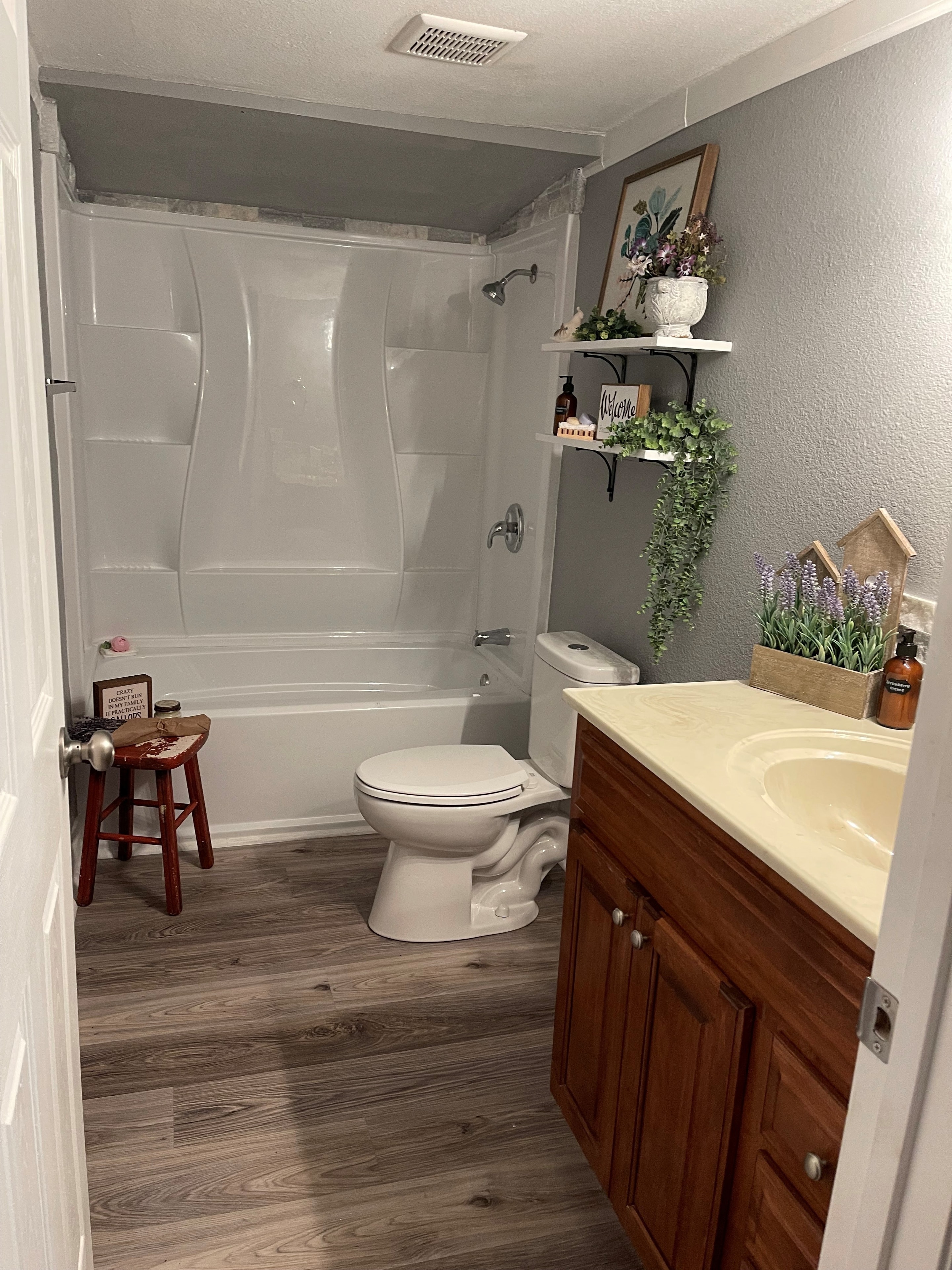 Cozy styled bedroom after rescue